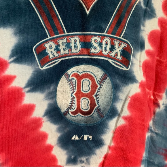 Boston Red Sox All Over Print Tie Dye Shirt XL Majestic - Picture 9 of 10